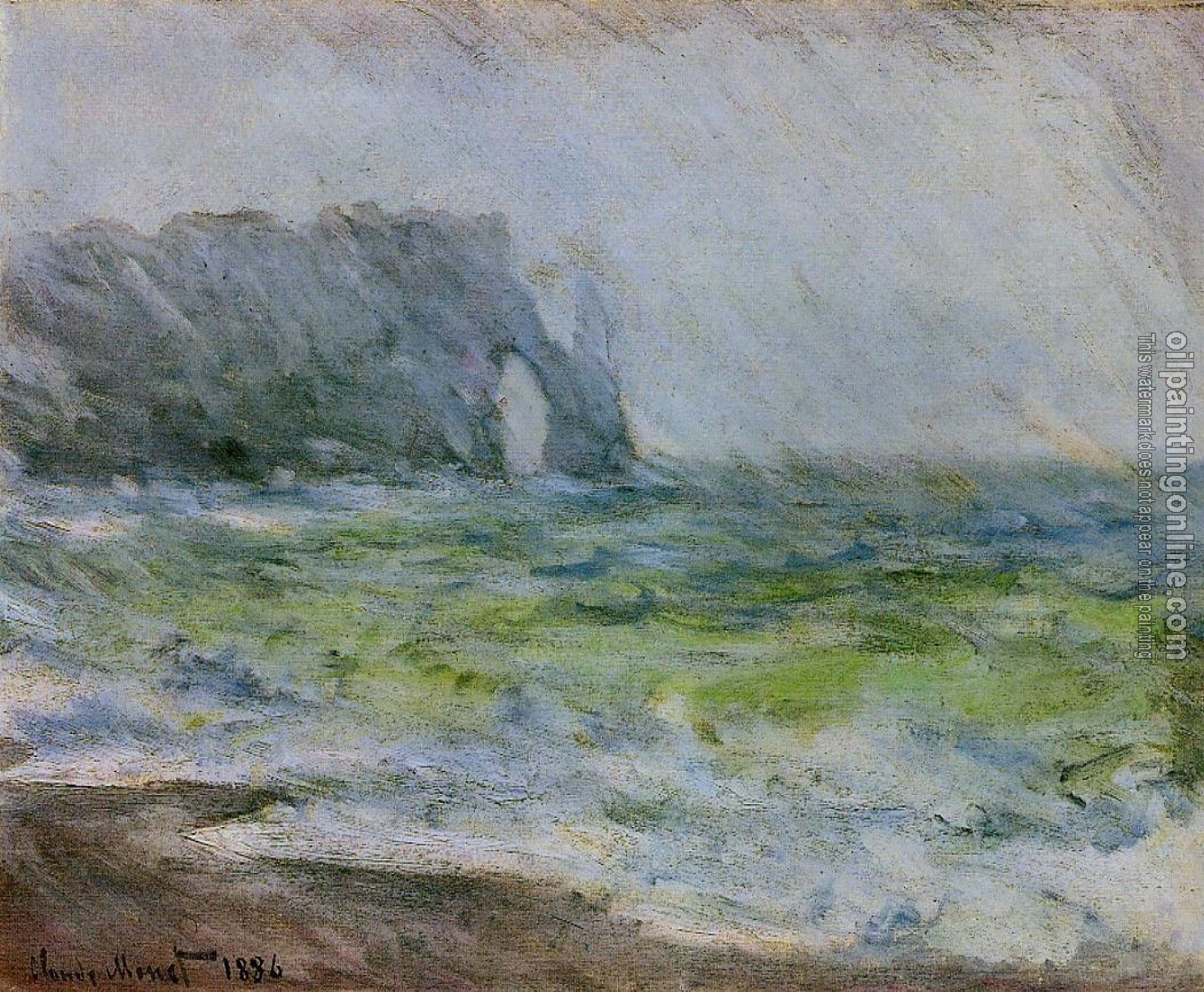 Monet, Claude Oscar - Etretat in the Rain